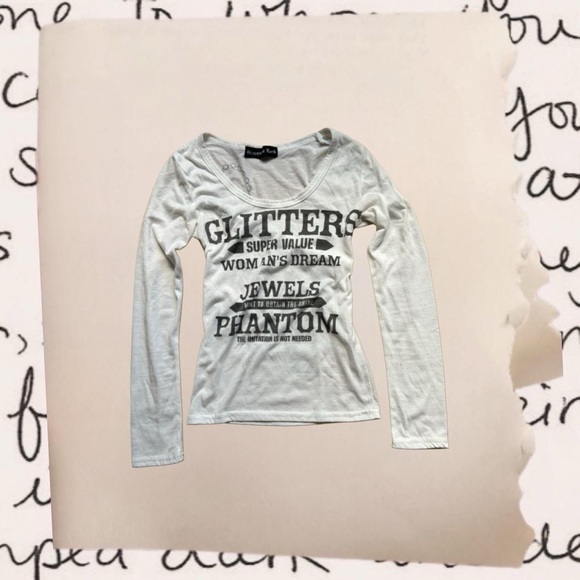 japanese brand long sleeve graphic top - Picture 1 of 3